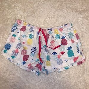 Pineapple Printed Pajama Shorts